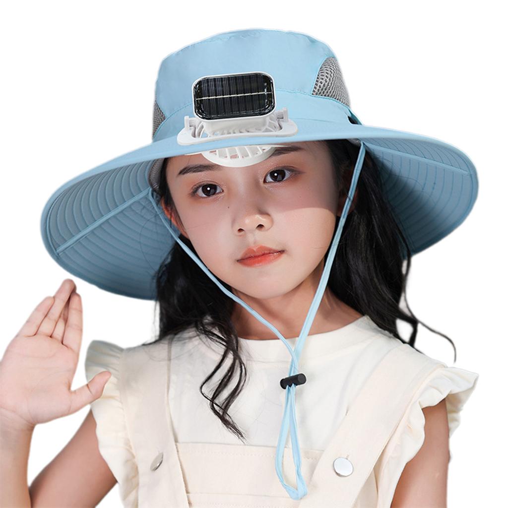 Wide Brim Sun Hat Lightweight Echargeable Sun Fan Hat Built-In Fan Cooling Sunhat Hats For Men Women Beach Hiking Camping