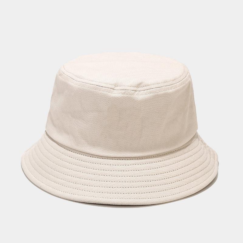 Bucket Hat Women's Simple Solid Color Cotton Foldable Basin Hat Men's Outdoor Sunscreen Sun Hat Casual Sun Hat