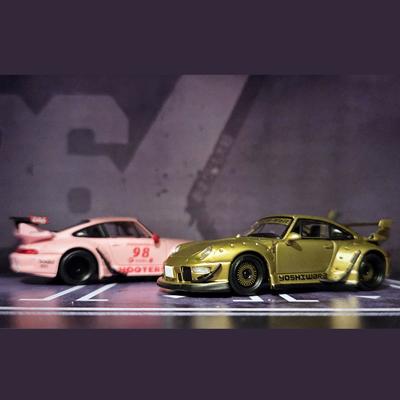 1/64 RWB 993&Hooters Diecast Model Car Alloy Vehicle Toys Gifts for Teenagers Adults Hobby Collection