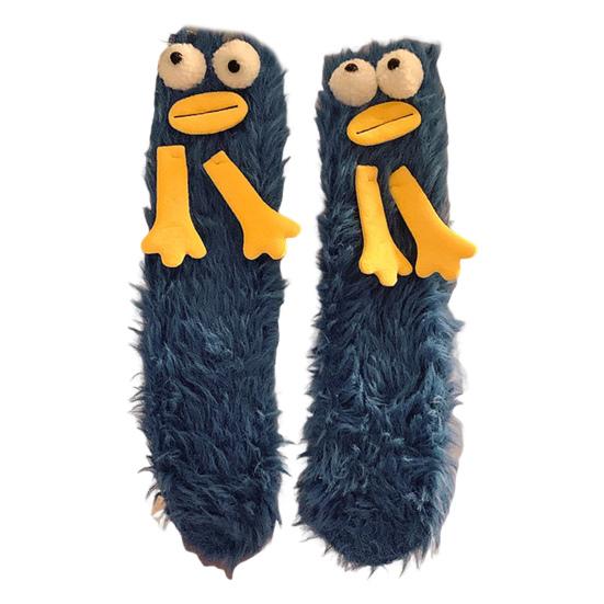 Funny Fuzzy Socks Women Men Fluffy Crew Socks Crazy Cartoon Silly Socks for Home Indoor Wear Sleep Christmas Birthday Gift