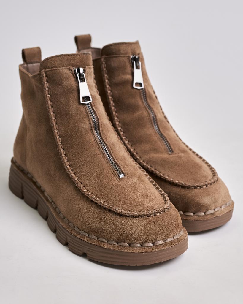 Ботинки зимние Allsy 76563 36 шоколад замша шерсть
