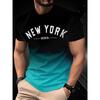 New Summer Men's Fashion T-shirt Personality Simple Pattern Printed Men's T-shirt Top
