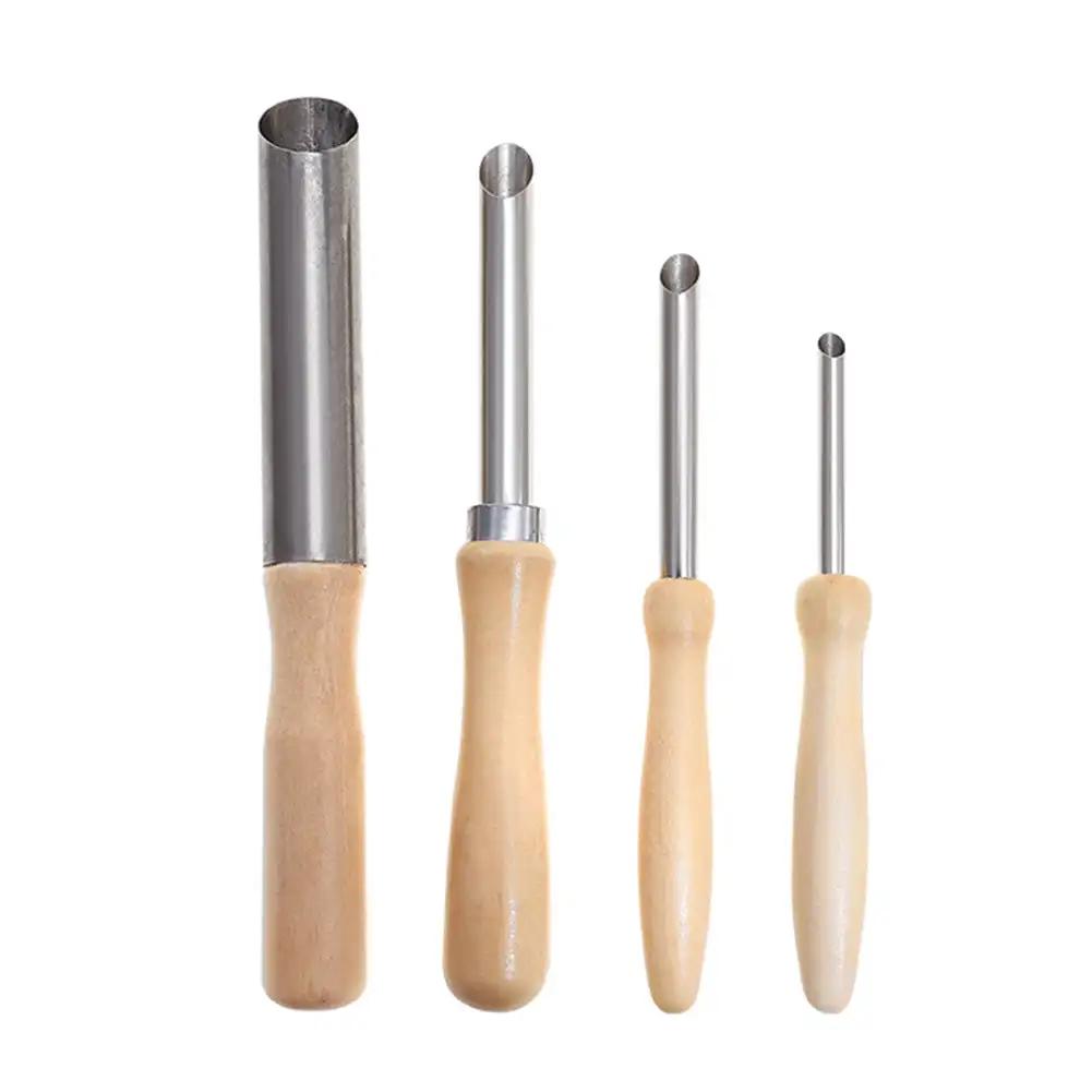 

4 шт./набор дыроколов из нержавеющей стали для резьбы, скульптуры, моделирования, резки и пробивки керамики и полимерной глины