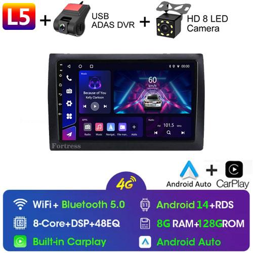 Radio 8GB+128GB 4G Android 13 pentru Fiat Stilo 2002 2003 2004-2010 Player Multimedia stereo pentru masina Carplay Navigatie GPS Auto 2DIN