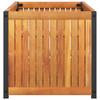Plant Pot 85x45x44 cm Solid Acacia Wood and Steel