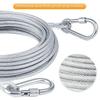 3M-15M Stainless Steel Clothesline, Portable Windproof Indoor/Outdoor Clothes Drying Camping Supplies Clothes Line