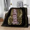 Barbershop retro print blanket children's warm flange blanket home travel blanket bed linings Picnic blanket birthday gift