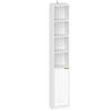 Bookshelf, 6-Tier Shelving Unit, 30 x 24 x 182 cm, Cabinet, Adjustable Shelf, White