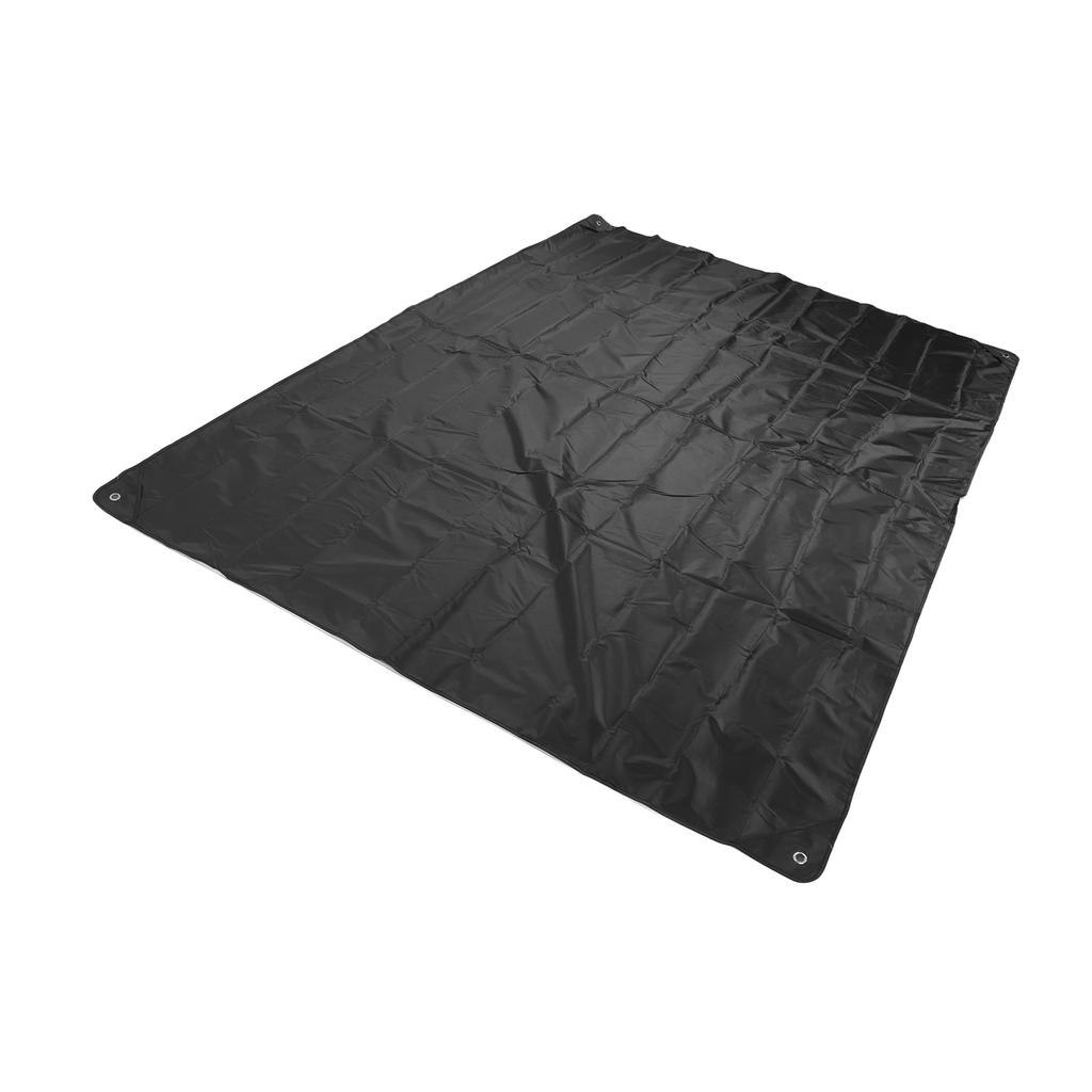 Drum Set Cover Silver Coated 420D Oxford Cloth Folding Furniture Dust Cover for Indoor Outdoor Black