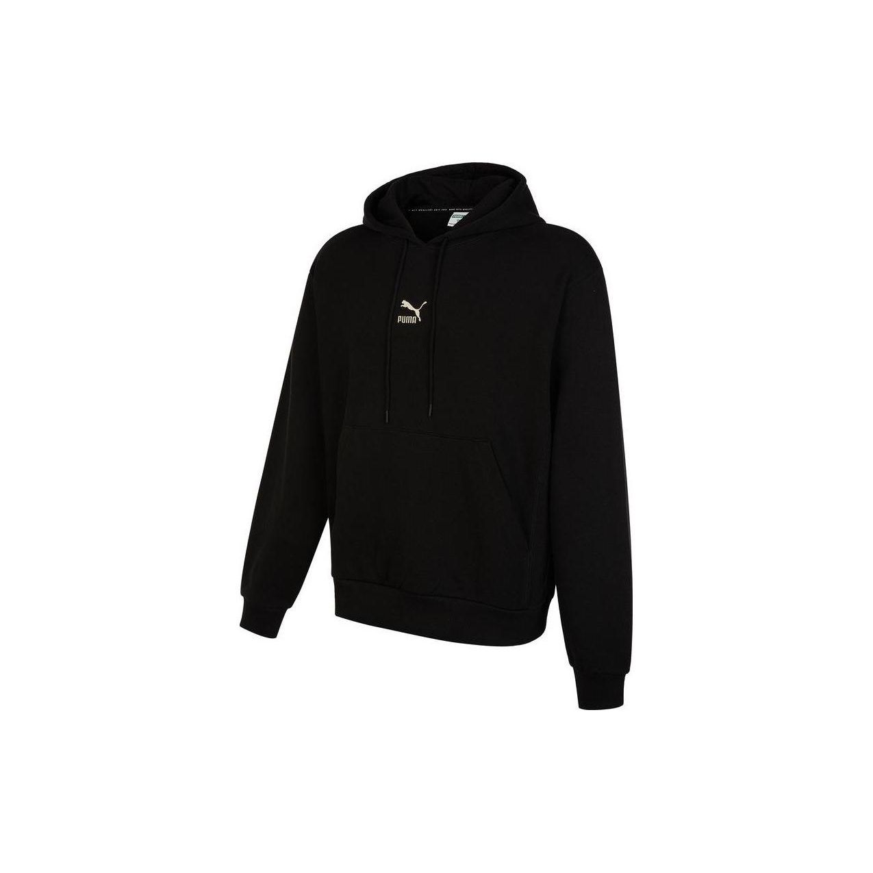 

Puma Solid Color Logo Hoodie With Drawstring Unisex Hoodies Black 539755-01 S