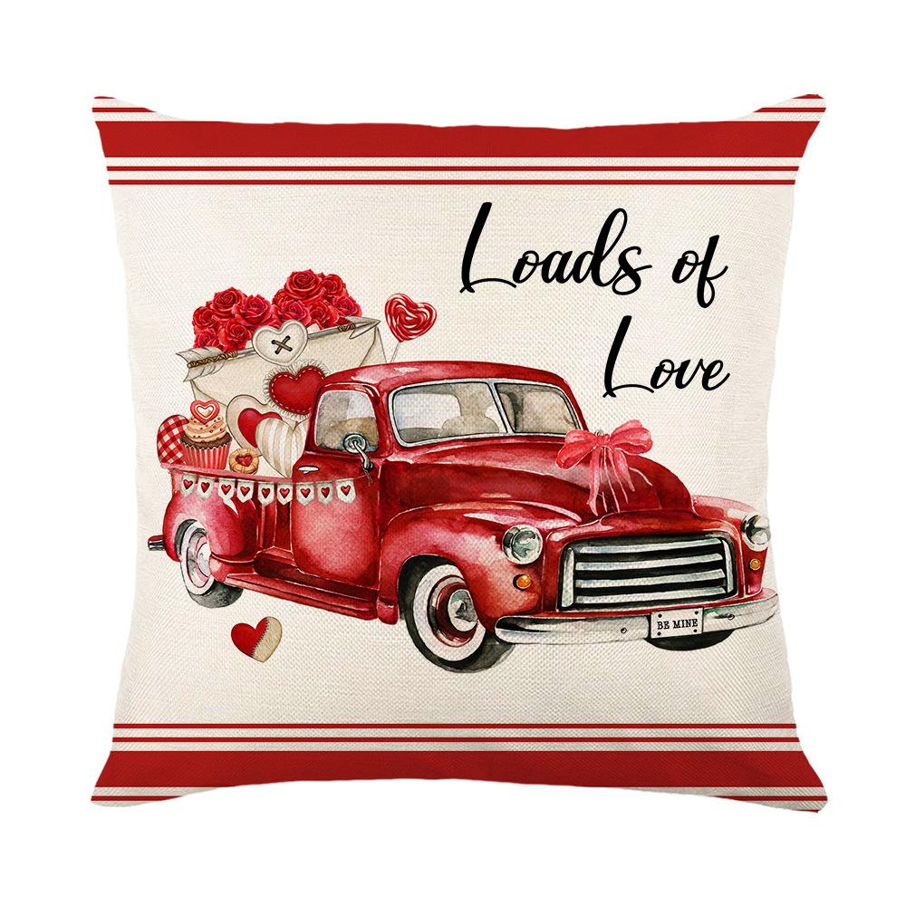 Home New Letter Love Valentine's Day Pillow Case Polyester High-definition Printing Living Room Sofa Cushion Pillow