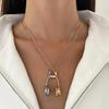 Exquisite Clavicle Chain Elegant Scrub Bow Pendant Necklace for Women Minimalism Personalization Charm Jewerly Birthday Gift