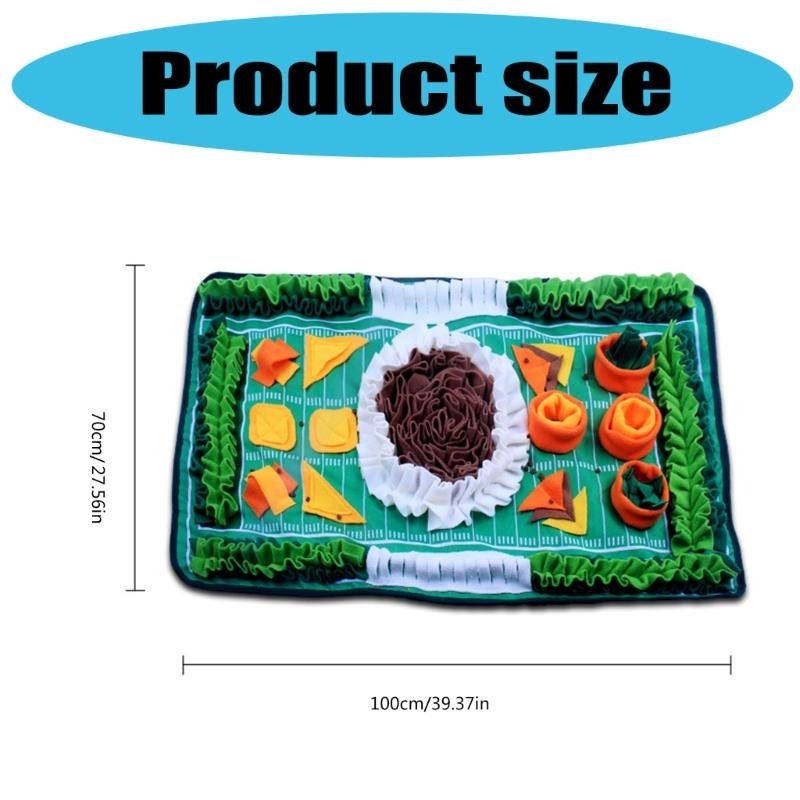 Scent Enrichment Activity Mats Durability Fleece Puzzle Game Mats With Treat Pockets Stress Reliefs Chews Resistant