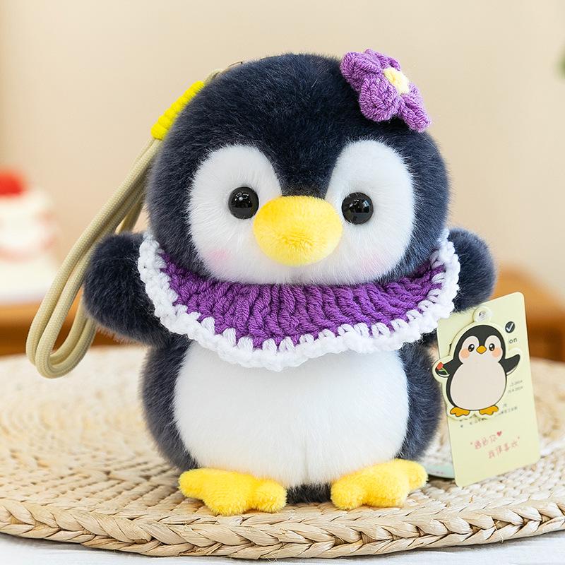Spring Penguin Plush Toy: Soothing Doll Pillow, Keychain Pendant & Cloth Doll Figure for Girls