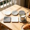 Diatomite Coaster for Table Bathroom Quick-Dry Water Absorbent Mat Heat-Resistant Non-Slip Reusable Dining Table Coasters for Cups Mugs