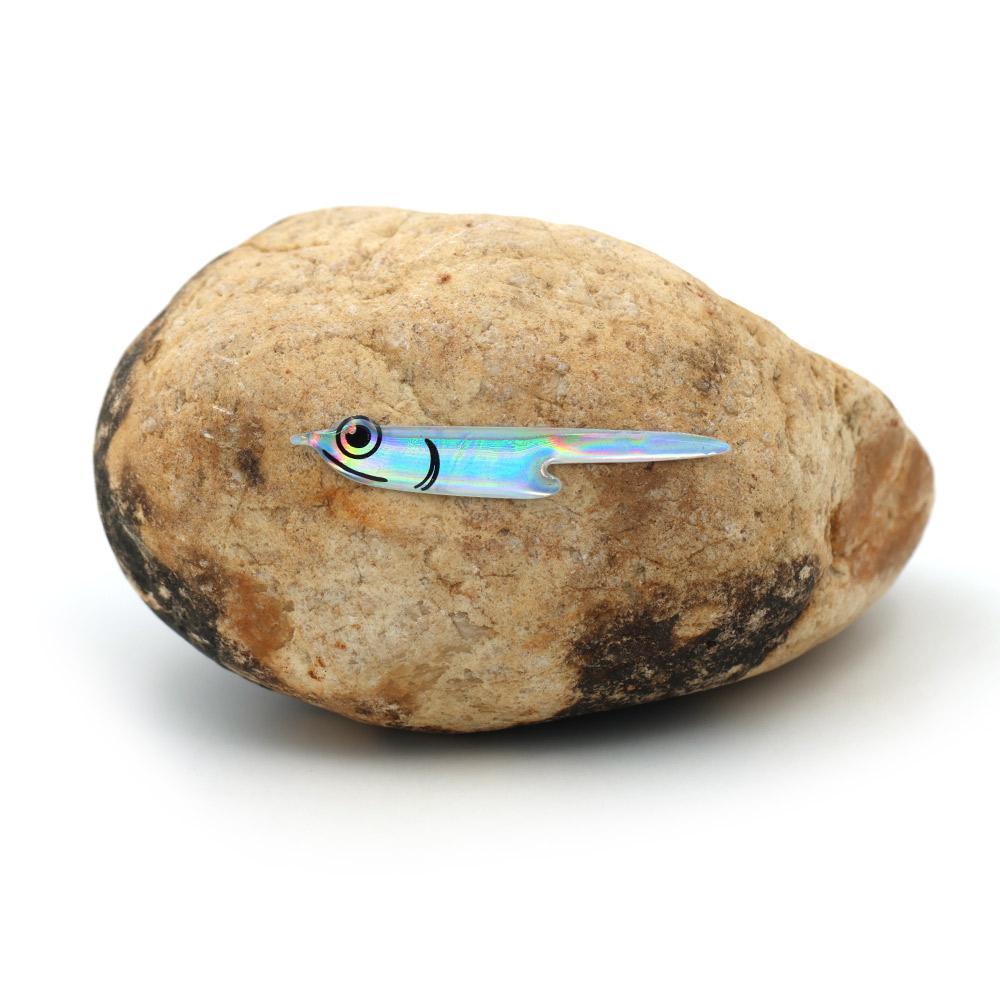 8 Paar Fleye Foils Fliegenbinde-Set Vorgeformte Fischseiten-Vinylmasken, Upgrade Künstliche Fischkopf-Aufkleber für Salzwasser-Fliegenfischen