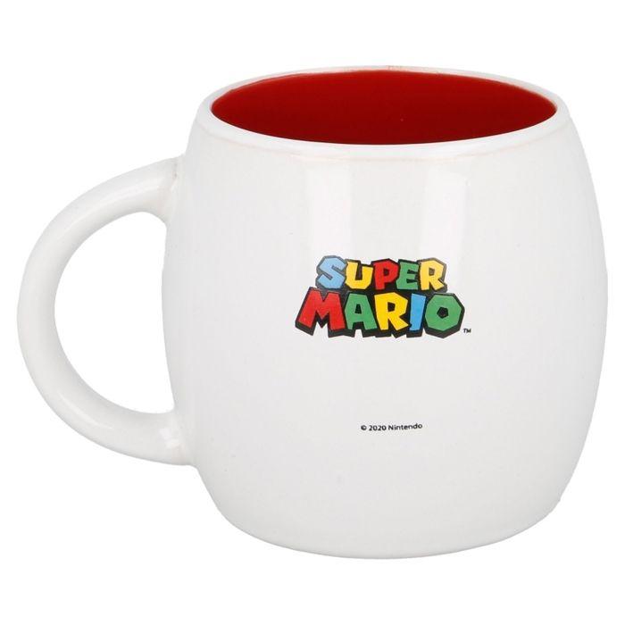 Mug En Céramique - Super Mario - 380ml - Blanc - Non Compatible Micro-ondes - Non Compatible Lave-vaisselle