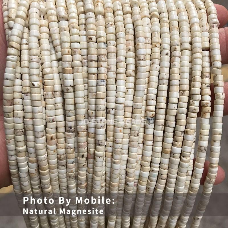 4x2mm Natural Pink Opal Turquoise Jasper Rondelle Beads Cylinder Flat Loose Spacer Bead For Jewelry Making Diy Bracelet Necklace