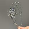 1Pcs Exquisite Water Diamond Snowflake Hair Hoop Bridal Banquet Headwear Daily Date Styling Light Luxury Hair Accessories