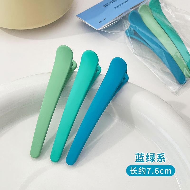 

3pcs/set Korean Style Candy Color Duck Mouth Clip Women s Side Hair Clips Makeup Washing Face Seamless Plastic Hair Accessories ціан