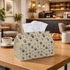 1pc Cute Pet Animal Motif Tissue Box - Paw Print Bone Pattern Texture Napkin Storage Box, Suitable for Rolls/facial Tissues/single Sheets, Multi-funct