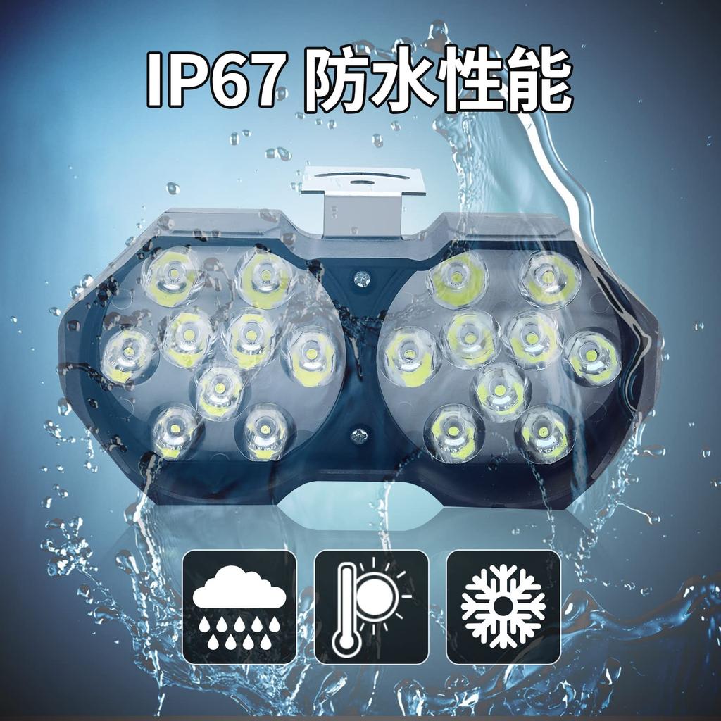 Aoling Motorcycle Headlight, 2 Lights, Universal Off-Road, Scooter, Headlight, LED, 12 V, Motorcycle Fog