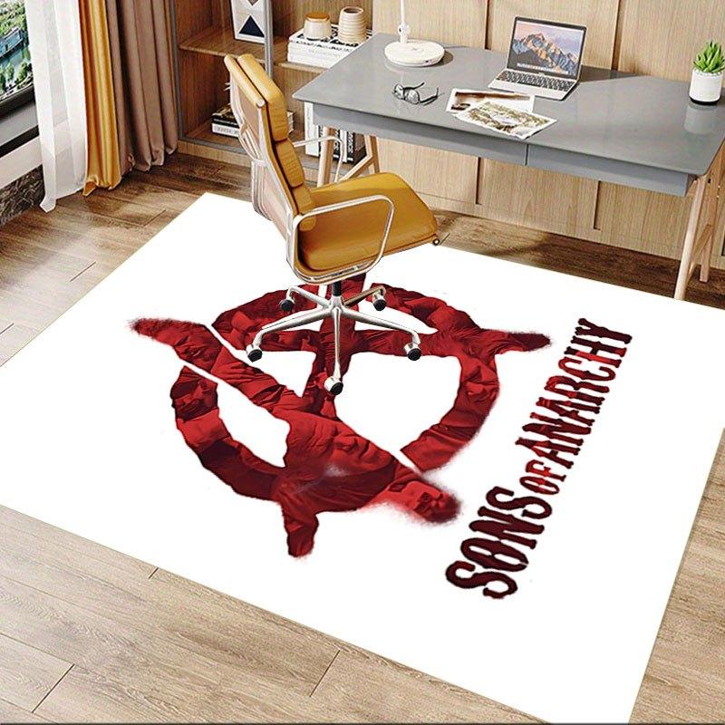 1pc Sons of Anarchy themed Office Carpet Chair Mats - durable polyester rug for home theater, office, dorm room decor - tA63