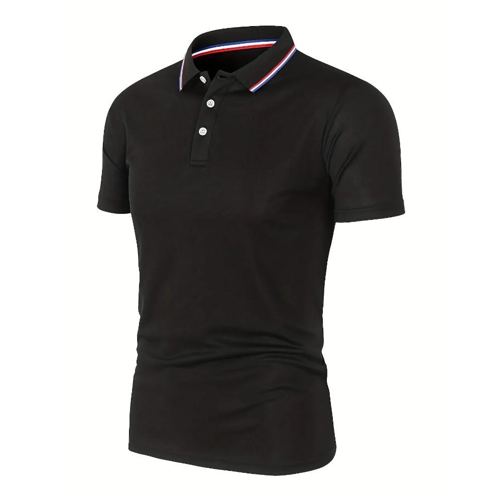 2026 Men's Summer Casual Breathable Comfortable Polo Shirt Men's Solid Color High Quality Short Sleeve T-Shirt