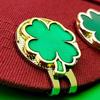Gold Lucky Grass Ball Token Golf Hat Clip Golf Cap Clip Golf Ball Marker Four Leaf Clover