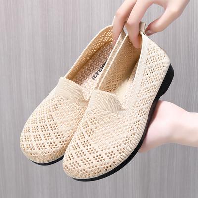 Neue Damen-Schuhe, Atmungsaktive Stoffschuhe, Einzelne Schuhe, Flach, Ein-Fuß-Schuhe