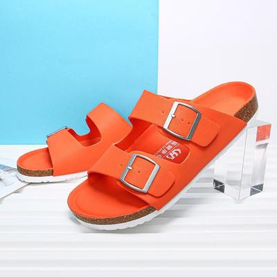 New Summer Male and Female Couples Outdoor Casual Shoes Cork Slippers Platform Beach Shoes Trendy Casual Boken Slippers