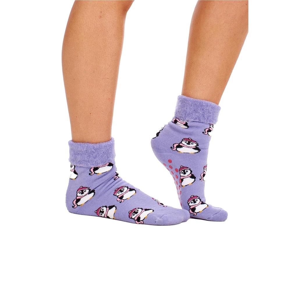 Soxy Damen/Damen Tiere Fleecegefütterte Socken (Packung mit 4)