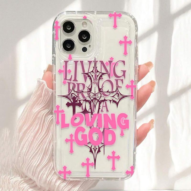 Punk pink floral style Phone case iPhone 15 Pro Max 11 12 13 16 14 Plus Silicone Shockproof Case Lens protector shell