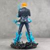 Anime One Piece Figure 26cm Standing Black Foot Blue Flame Sanji Action Model Toy GK Statue Doll Desk Decoration Birthday Gift