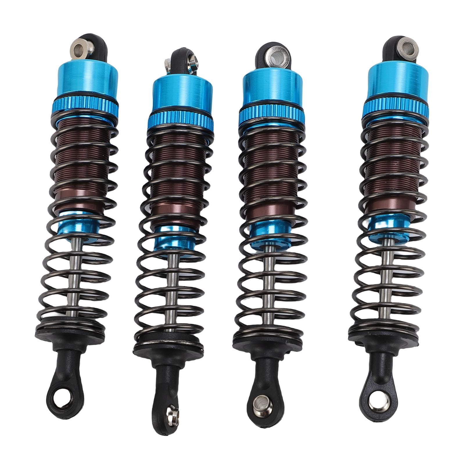 

4PCS Oil Pressure Shock Absorbers Aluminum Alloy Model Vehicle Shock Damper Set for 1 10 Scale RC Car 85mm Blue синій