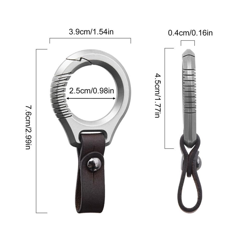 Quick Releases Spring Key Rings Titaniums Carabiner Clip Keyring Waist Hanging Keychain Buckles for Camping Hikings