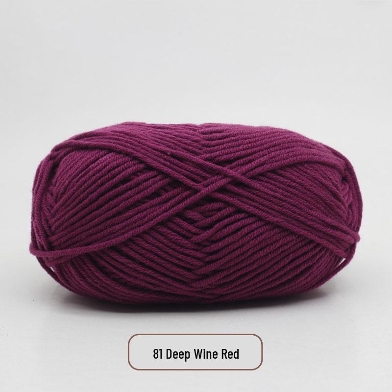 5-Strand Milk Cotton Yarn Scarf & Hand-Knitted Hat Yarn - Baby Soft, Medium Thickness, Free Shipping