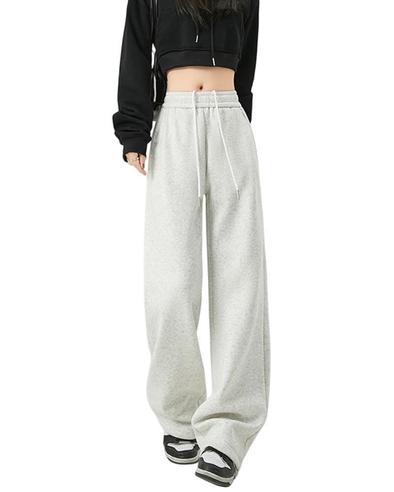 MTUIOY Long Dance Loose Solid Korean Style Women's Pants, Tracksuit, Sportswear, Pants, Yoga, Running, Fit, Color, Breathable, - Bgray-L