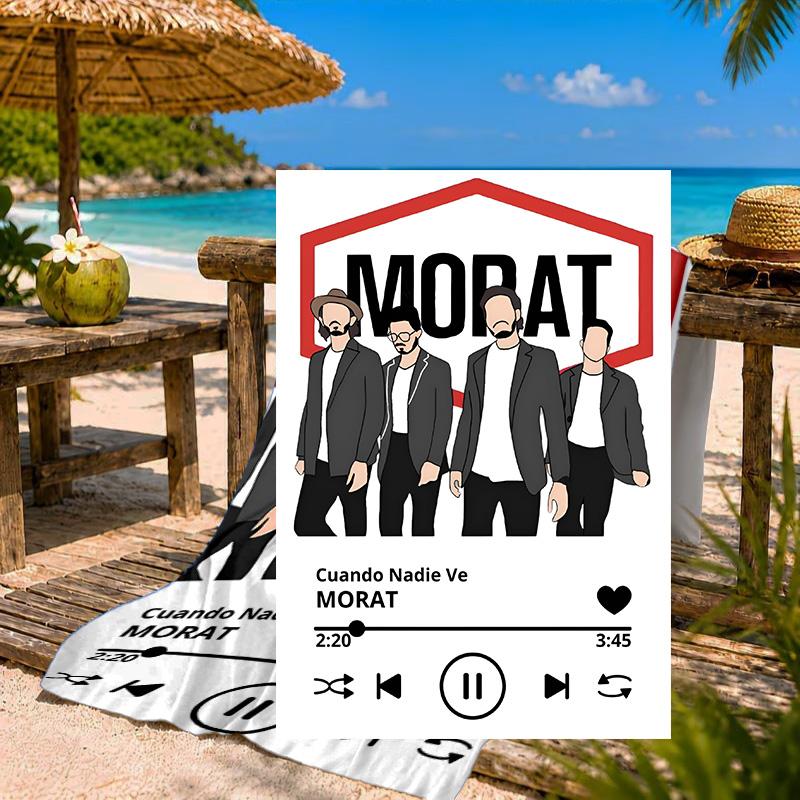 Morat Music Cover Art Beach Towel Microfiber Beach Towel, Lightweight and Quick-Dry, for Summer Travel, Swimming Pool Fan Birthday Gift