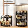 Black Foldable 3-Tier Kitchen Corner Storage Rack