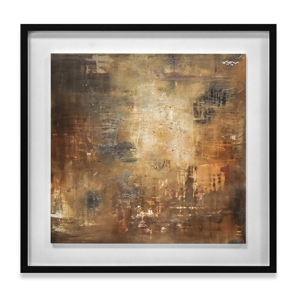 Soozy Barker Copper Earth Wood Framed Plaque