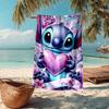 Ultra-Soft Beach Towel with Stitch Theme,Ideal for Pool - Camping, Diving - Perfect Travel Essential, Vibrant Beach Towel.