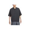 Nike Tech Sun Protection Water-Resistant Woven Loose Fit UV Protection Short Sleeve Polo Shirt Men Polo Shirts Coal-Black FZ0705-060