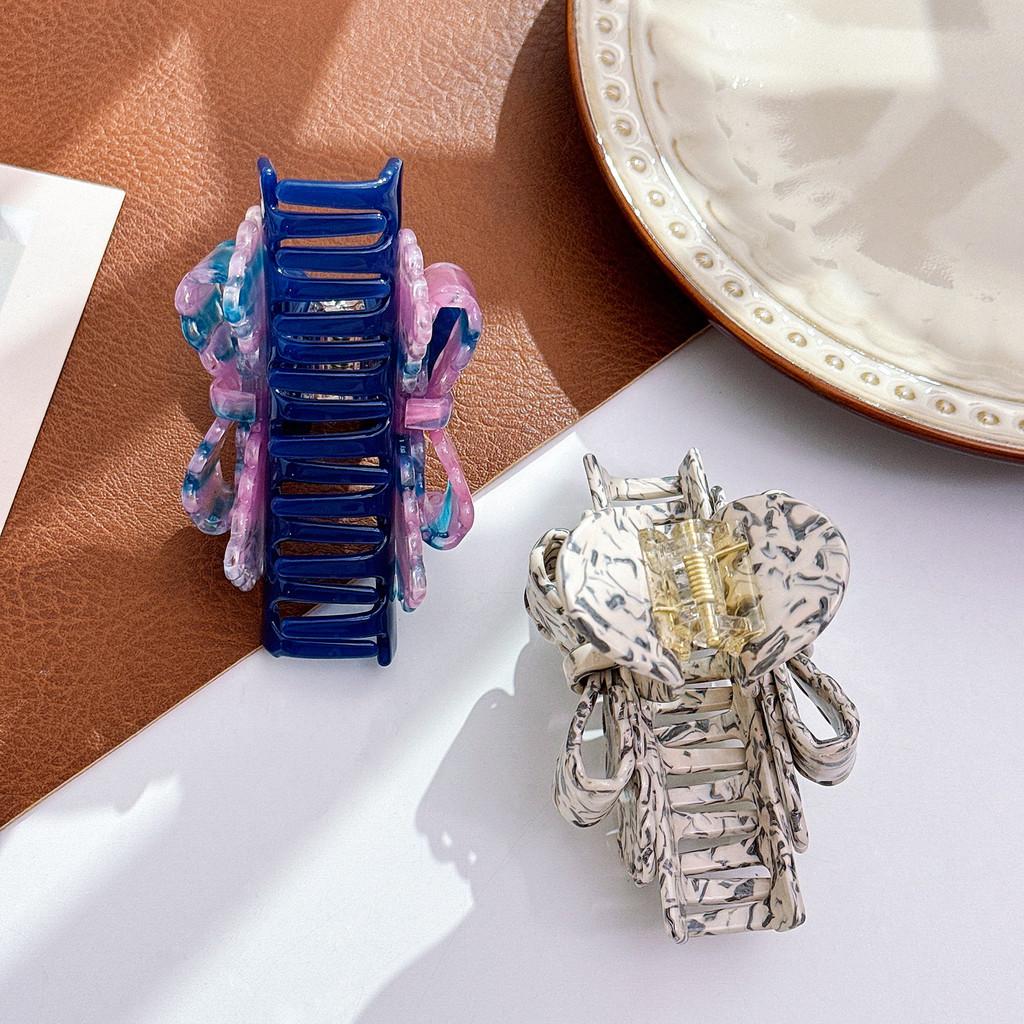 Cute Acetate Lace Bow Hair Claw Clip In Various Colors For Stylish Hair Accessories