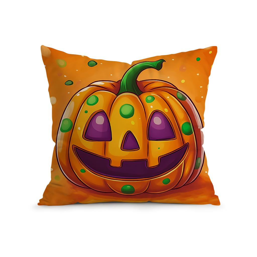 Halloween Theme Cushion Pillowcase Printed Polyester 45X45Cm Throw Pillowcover Decorative Sofa Cushion Pillowslip Home Decor