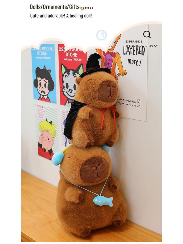 Capybara Headphones Plush Pillow: Adorable Sleeping Doll & Birthday Gift