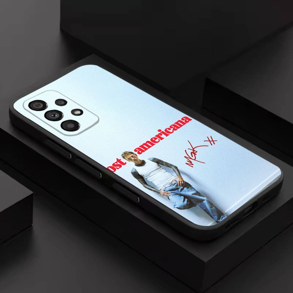 MGK L-Lost Americana Cool Phone Case For Samsung S 26,25,24,23,22,30,21,10,9,Ultra,Plus,Lite,FE,4,5G Black Soft Case