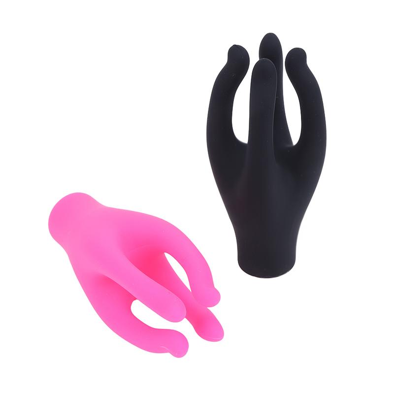 3 Sizes Fascia Massager Head Massage Gun Heads With 4 Fingers Artificial Hand Silicone Head Washable Massage