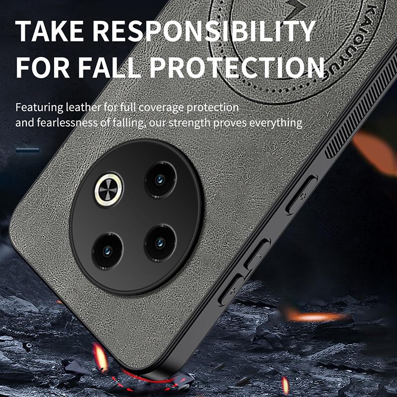 For Tecno Spark 30 Pro Fashion Leather Shockproof Phone Case For Tecno Spark 20 Magnetic Wireless Charging Cover Spark 20C Shell