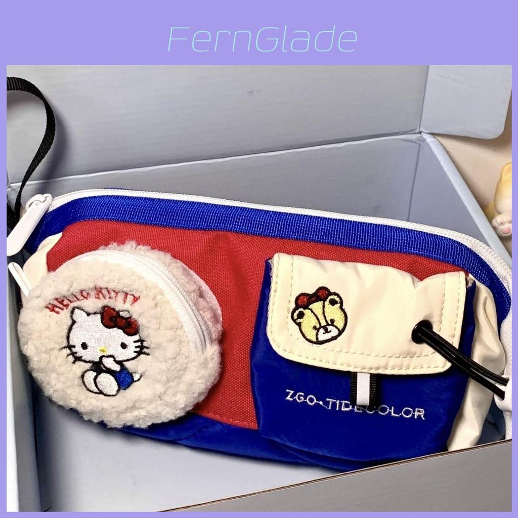Cartoon Canvas Pencil Case With Large Capacity For Students And Office Use